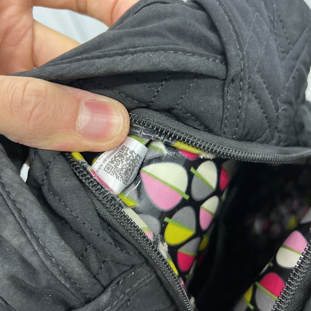 Vera Bradley Women's Backpack Black Cotton Quilted Adjustable Strap Bag - Picture 9 of 11